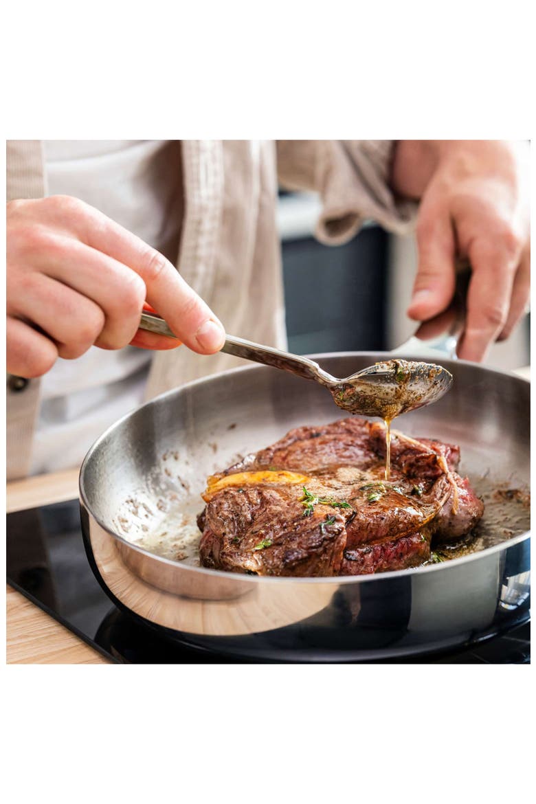 Belly Tri-Ply Stainless Steel Skillet, Alternate, color, STELLAR