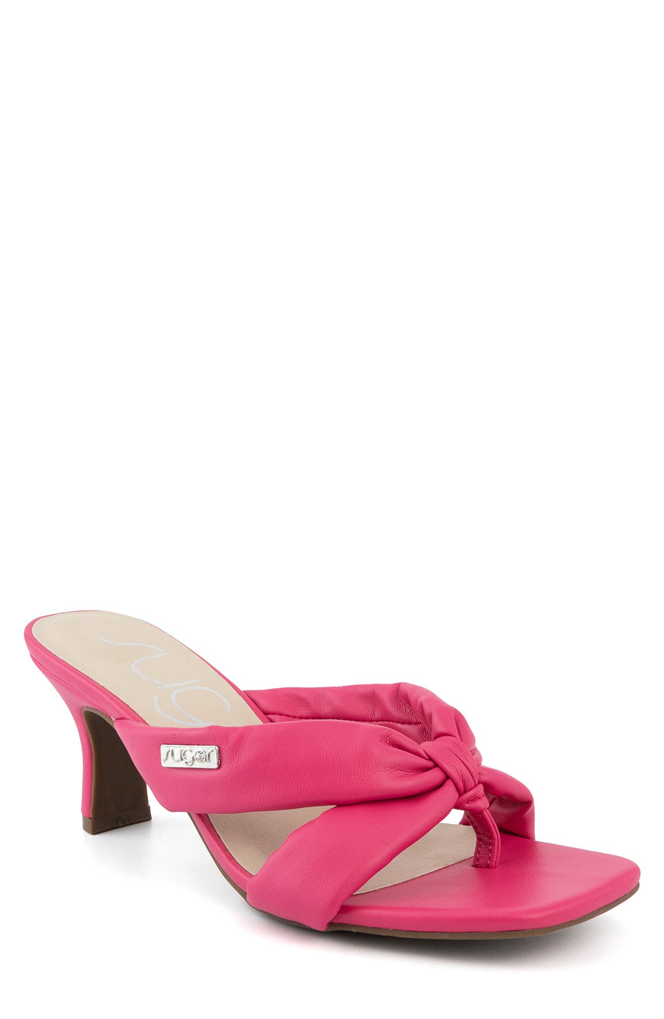 Looloo Block Heel Thong Sandal, Main, color, P-FUSCHIA SMOOTH