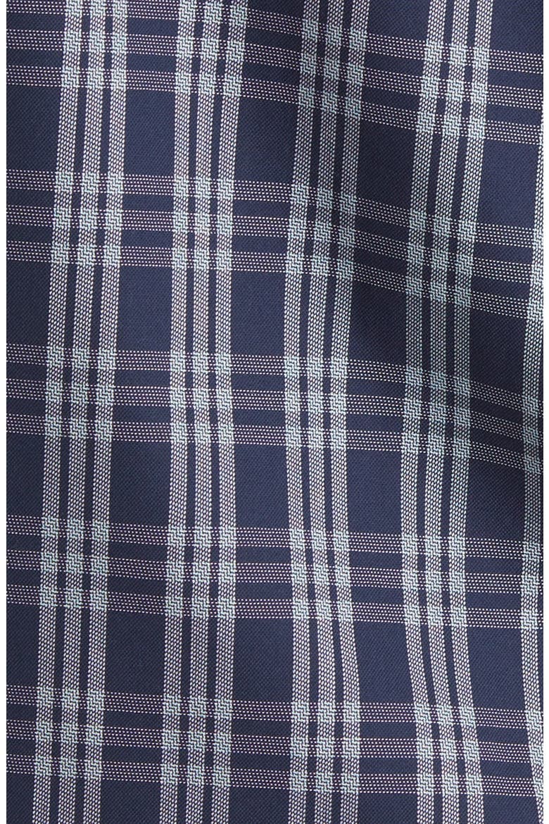 Tech-Smart Trim Fit Non-Iron Plaid Stretch Dress Shirt, Alternate, color, NAVY- BLUE GRAND PLAID