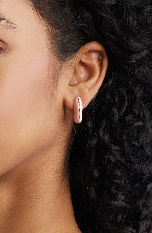 Open Edit Chubby Enamel Hoop Earrings