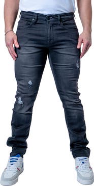 Maceoo Tipped Athletic Fit Stretch Jeans