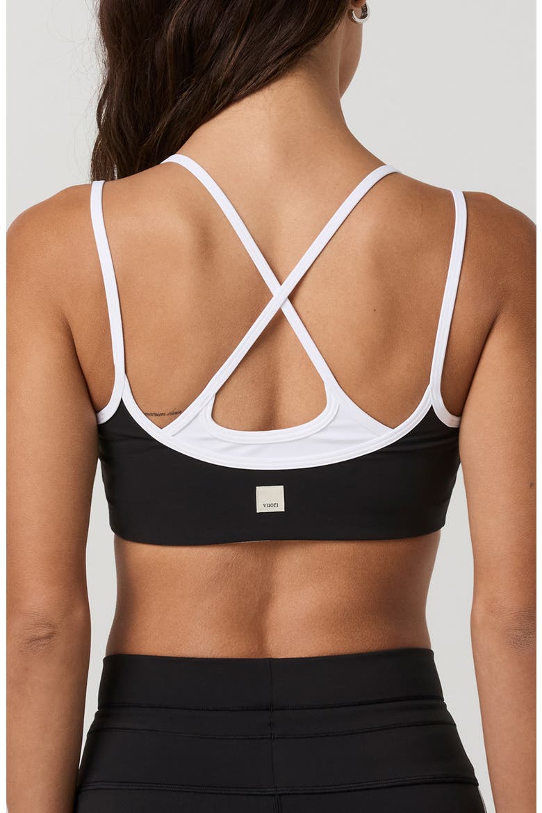 Daily Layered Square Neck Sports Bra, Alternate, color, BLACK