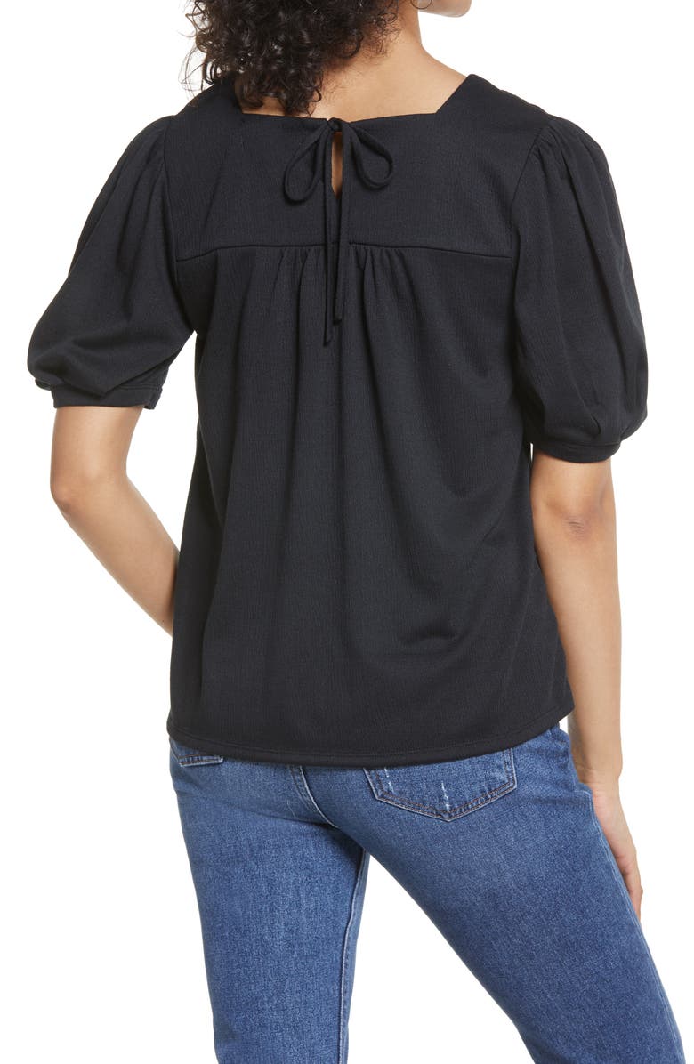 Everleigh Square Neck Lace Knit Top, Alternate, color, 