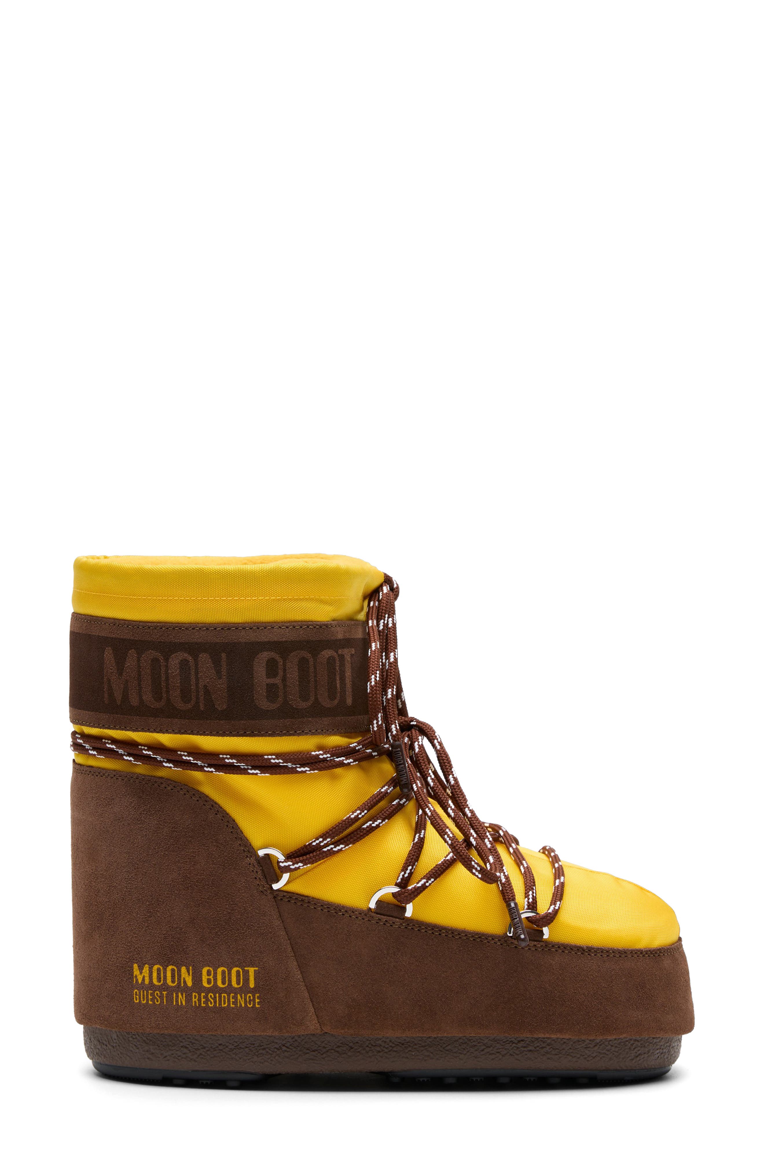 Moon Boot<sup
®</sup
 x Guest In Resident Icon Low Boot, Main, color, Sunflower/ Cocoa