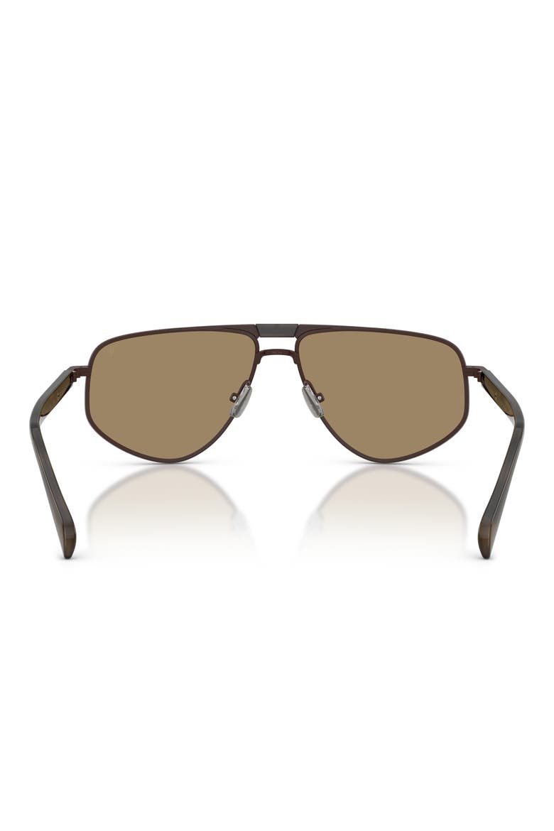 58mm Geometric Pilot Sunglasses, Alternate, color, MATTE CHOCOLATE