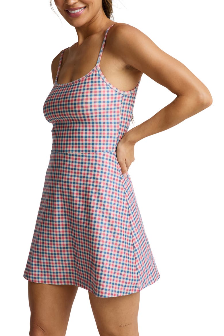 Energize Gingham Active Dress, Alternate, color, SUNWASHED GINGHAM