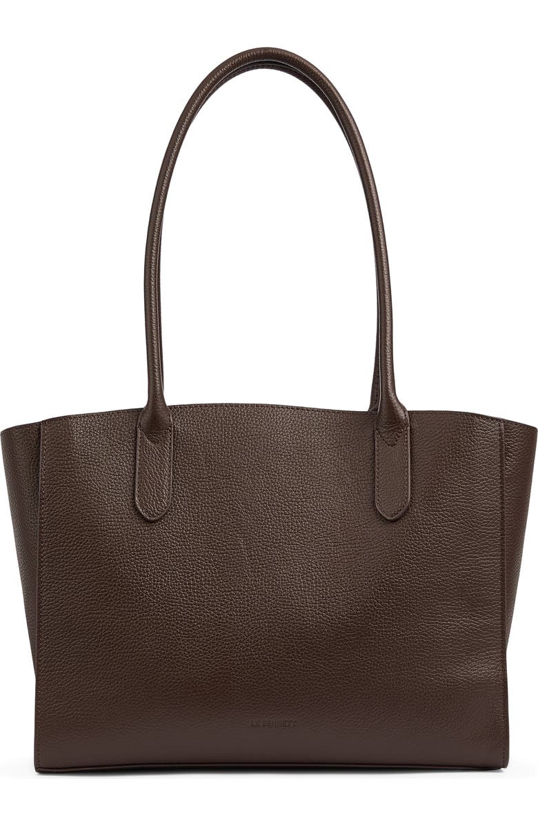 LK Bennett Midi Jemima Leather Tote, Alternate, color, Bro-Chocolate