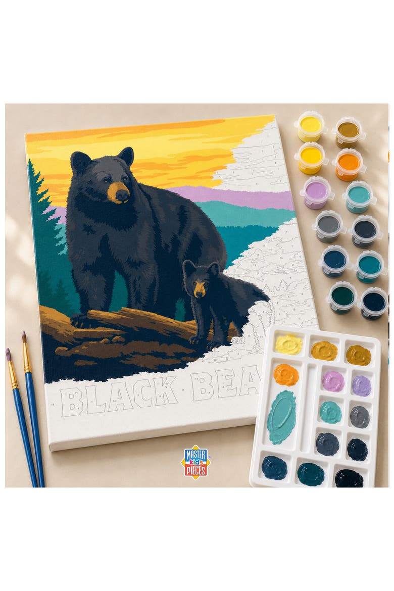 Black Bear - Paint by Number, Alternate, color, Multicolor