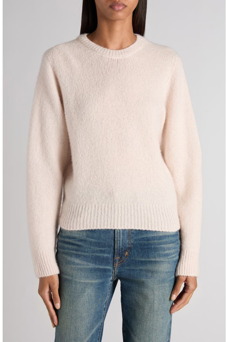 Cashmere & Silk Blend Crewneck Sweater, Main, color, PINK BEIGE