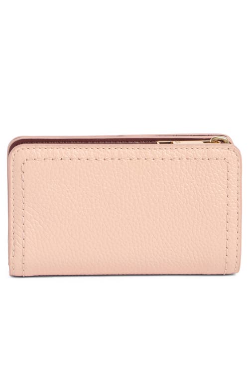 Marc Jacobs Topstitched Compact Zip Wallet In Pink