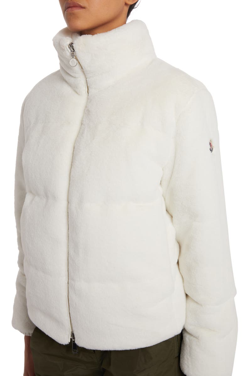 Moncler Pluvier Fleece Puffer Jacket, Alternate, color, White