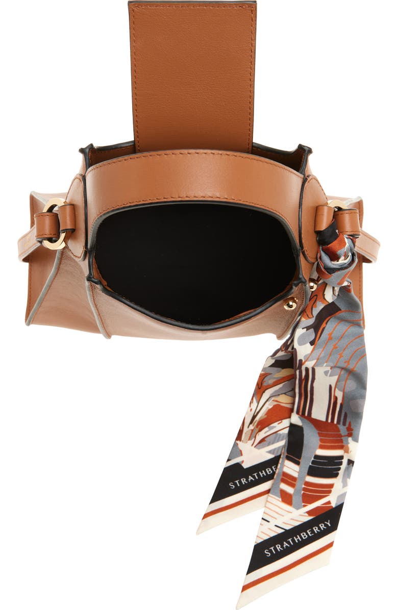 Strathberry Arkshell Top Handle Leather Bag, Alternate, color,