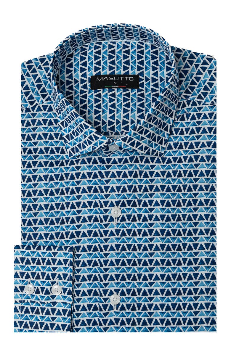 MASUTTO Harry Button Down Long Sleeve Shirt, Main, color, Blue