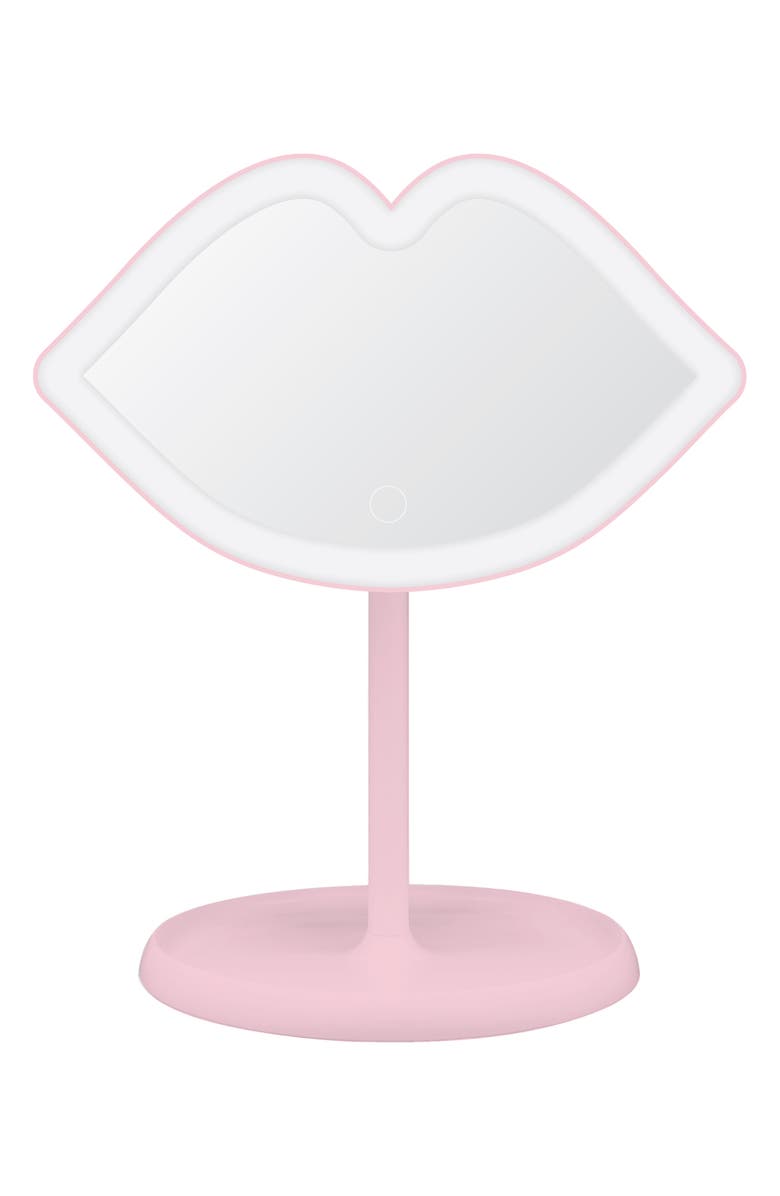 DANIELLE Lip Shaped LED Vanity Mirror, Main, color,