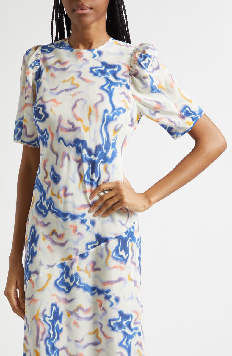 Ulla Johnson Samar Abstract Print Silk Dress, Alternate, color, Prism