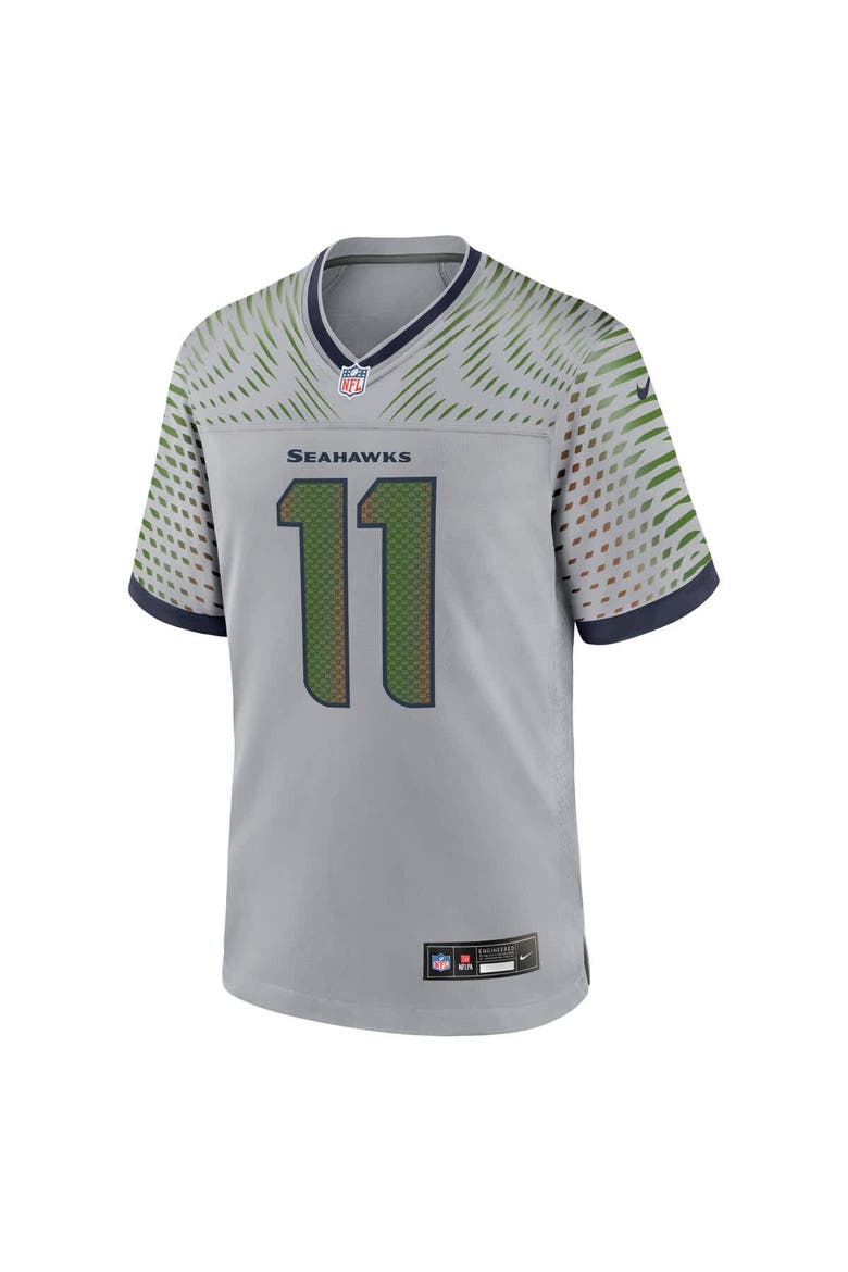 Men's Nike Jaxon Smith-Njigba Wolf Gray Seattle Seahawks 2025 Rivalries Collection Game Jersey, Alternate, color, Gray