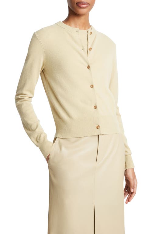 Vince Wool Cashmere Shank-button Cardigan In Thyme
