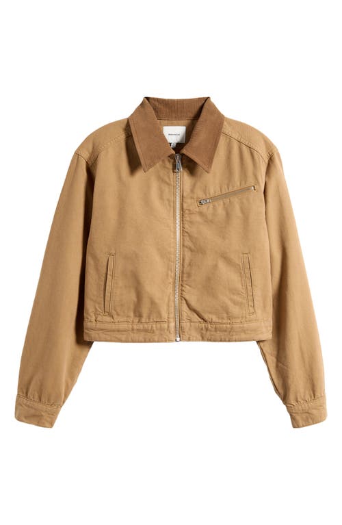 Reformation Briar Crop Utility Jacket In Neutral