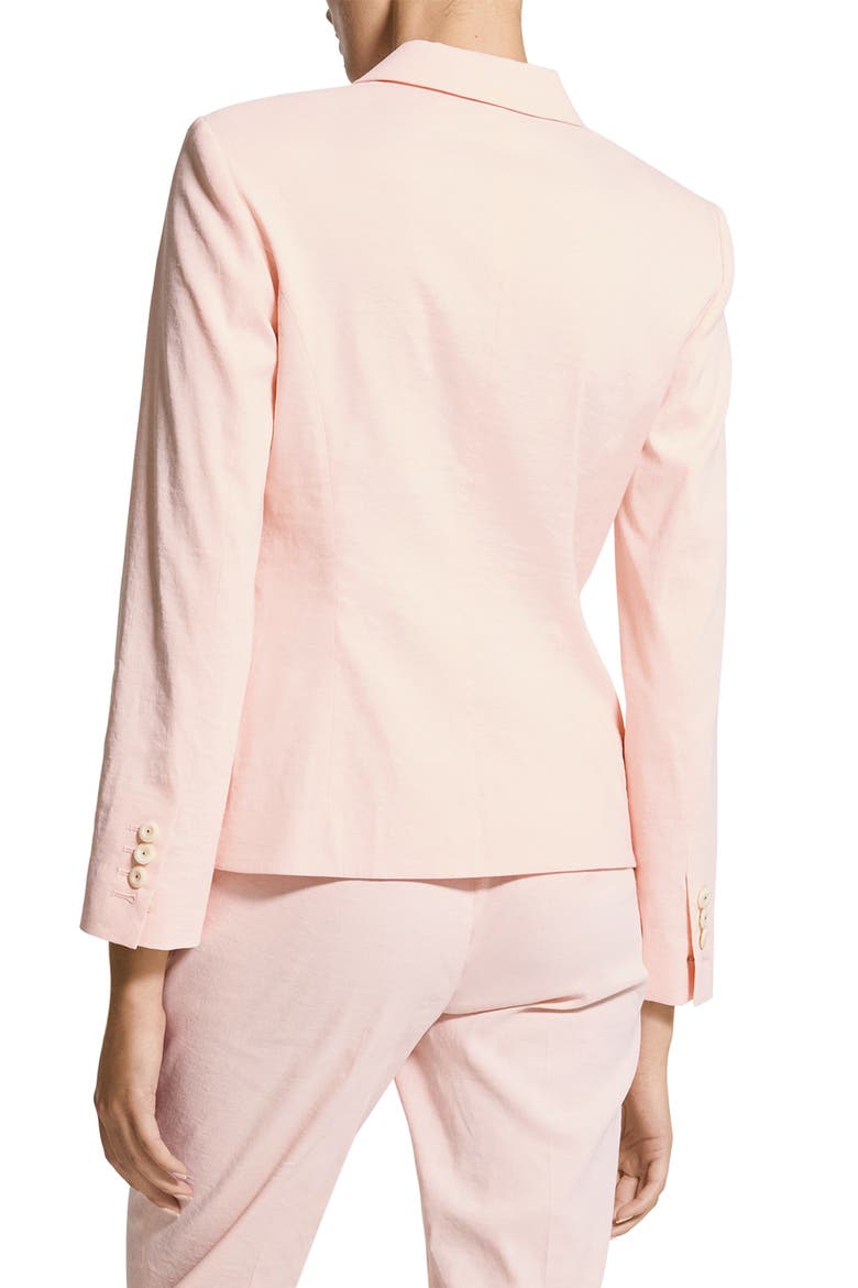 Shrunken Linen Blend Jacket, Alternate, color, WARM PINK