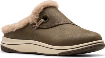 Clarks® Breeze Myth Faux Fur Lined Slipper - Wide Width Available