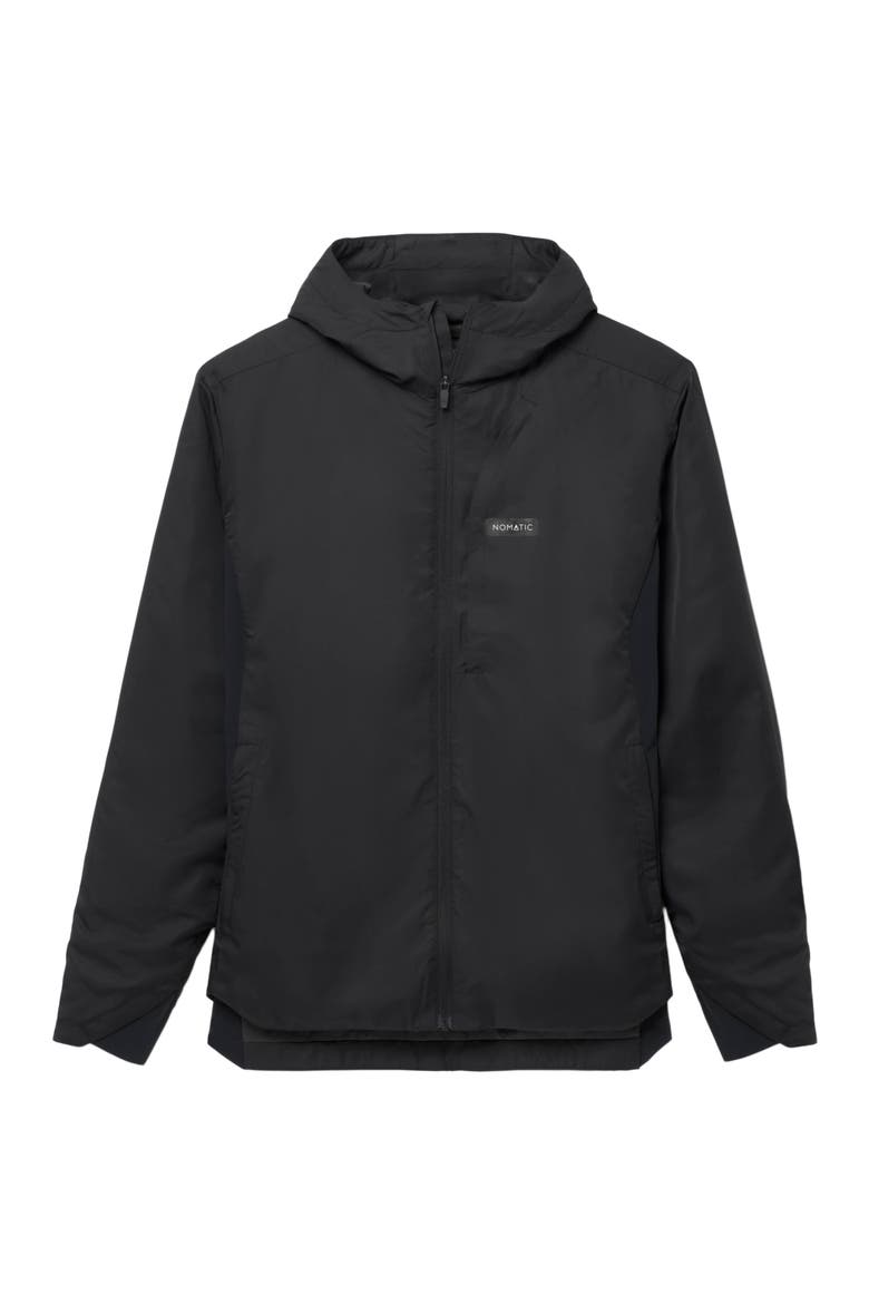 Outset Hooded Water Resistant Travel Jacket, Alternate, color, Black