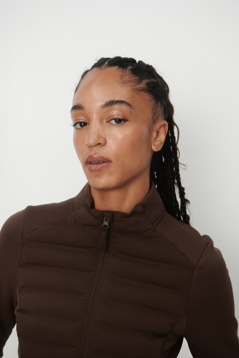 Hybrid Padded Jacket With Thermomove, Alternate, color, Choco mocha