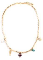 Panacea Shells Cultured Pearl Charm Necklace