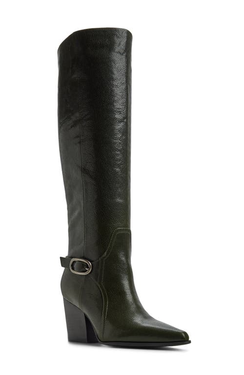Aldo Saddle Knee High Boot In Green