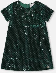 Deux par Deux Velvet Short Sleeve Dress