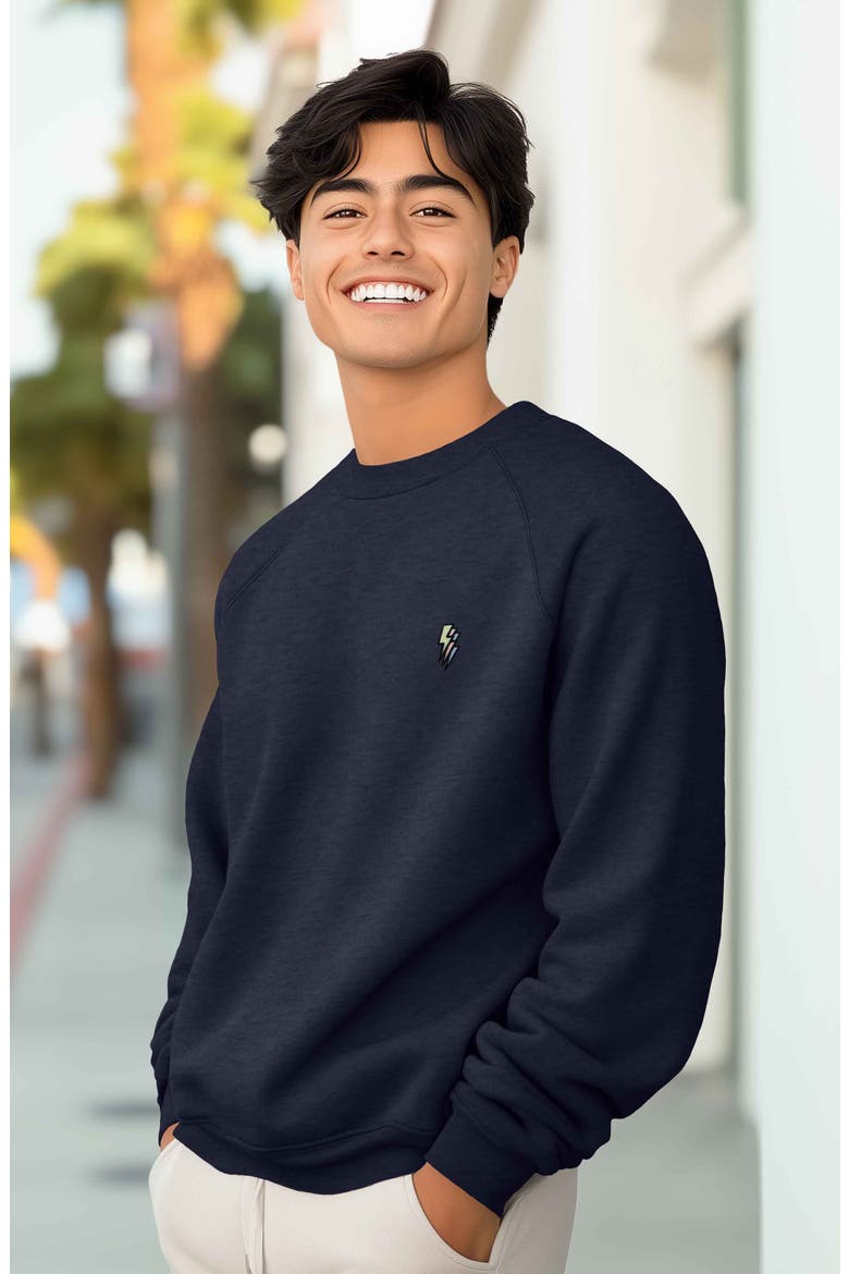 Lightning Fleece Sweatshirt, Alternate, color, Heather Navy