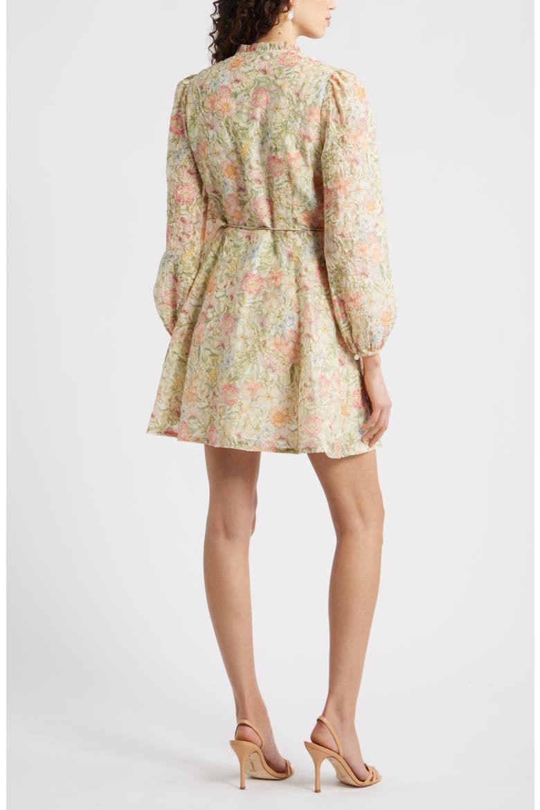 Floral Embroidered Button-Up Shirtdress, Alternate, color, MULTI FLORAL