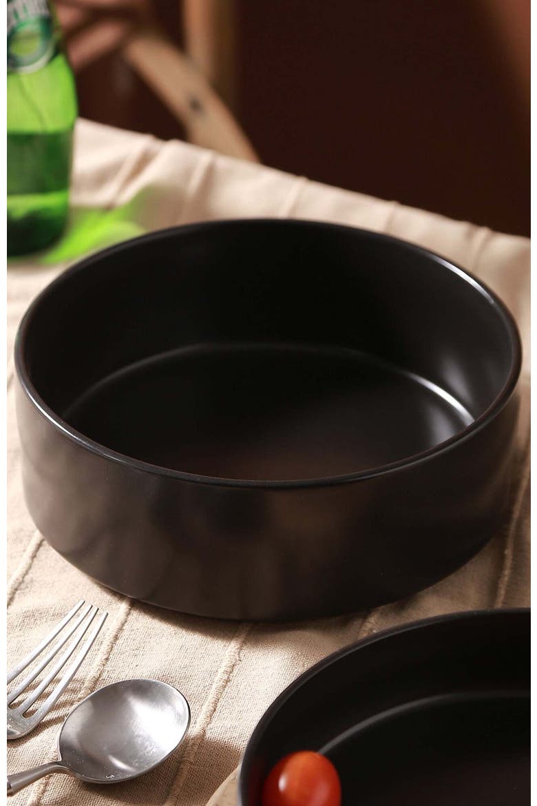Celina Stoneware 2-Piece Serving Bowl Set, Alternate, color, Black