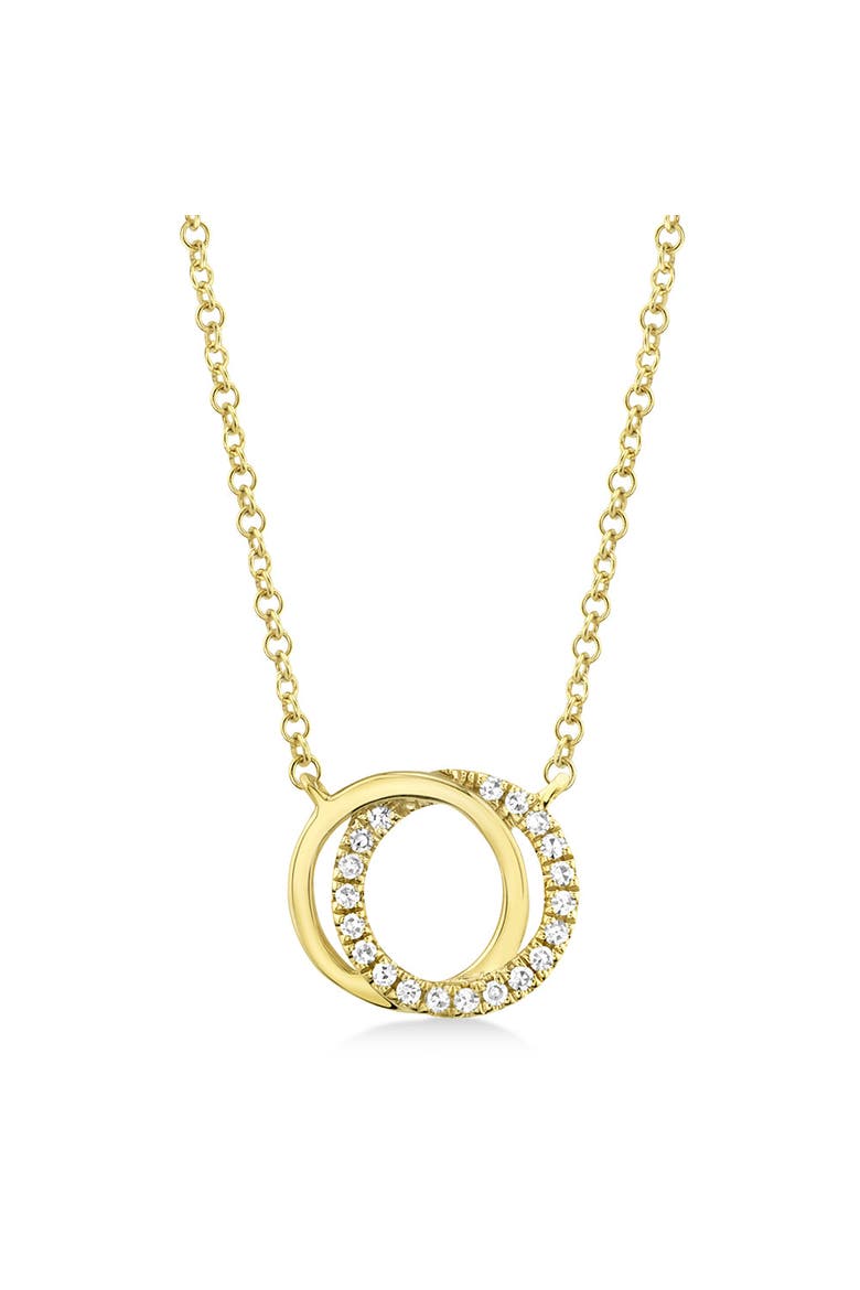 Natural Diamond Accented Love Knot Pendant Necklace 14k, Main, color, Yellow Gold