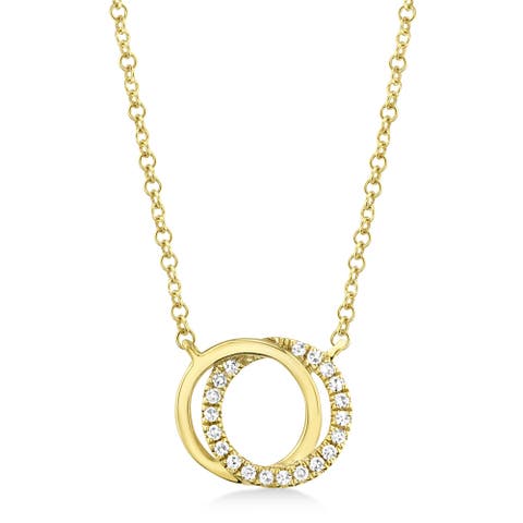 Diamond Accented Love Knot Pendant Necklace 14k