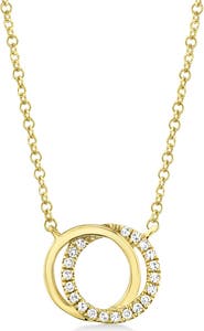 ALLUREZ Natural Diamond Accented Love Knot Pendant Necklace 14k
