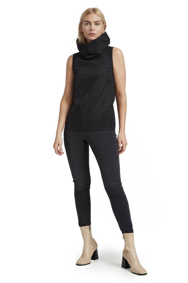 Marcy Funnel Neck Sleeveless Top, Alternate, color, BLACK