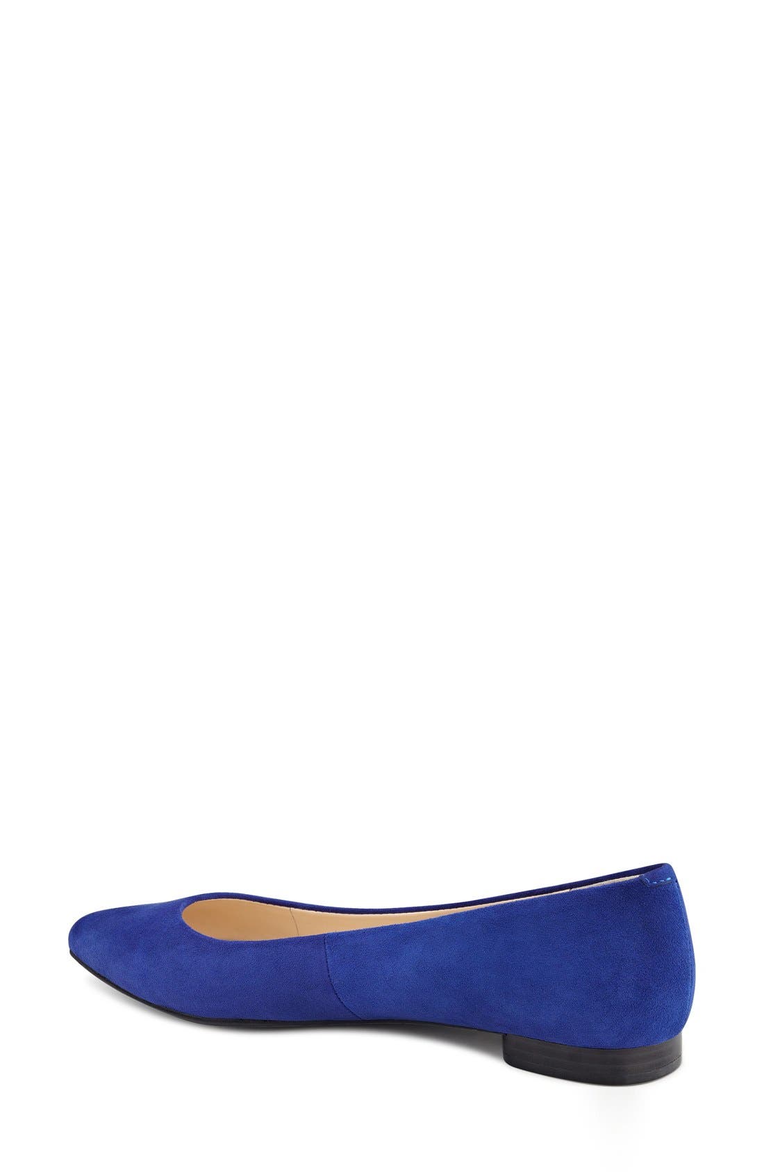 'Onlee' Pointy Toe Flat, Alternate, color, BLUE SUEDE