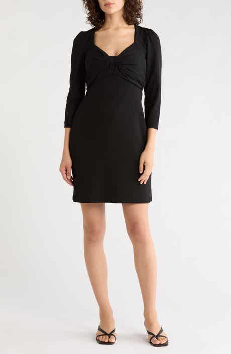 Knot Front Cutout Back Sheath Dress