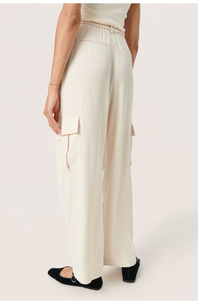 Soaked in Luxury Shirley Wide Legs Cargo Trousers, Alternate, color, Sandshell