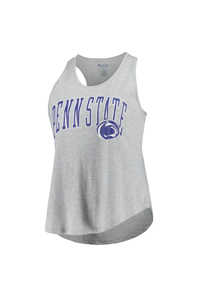 Women's Profile Heather Gray Penn State Nittany Lions Arch Logo Racerback Scoop Neck Tank Top, Alternate, color, Heather Gray