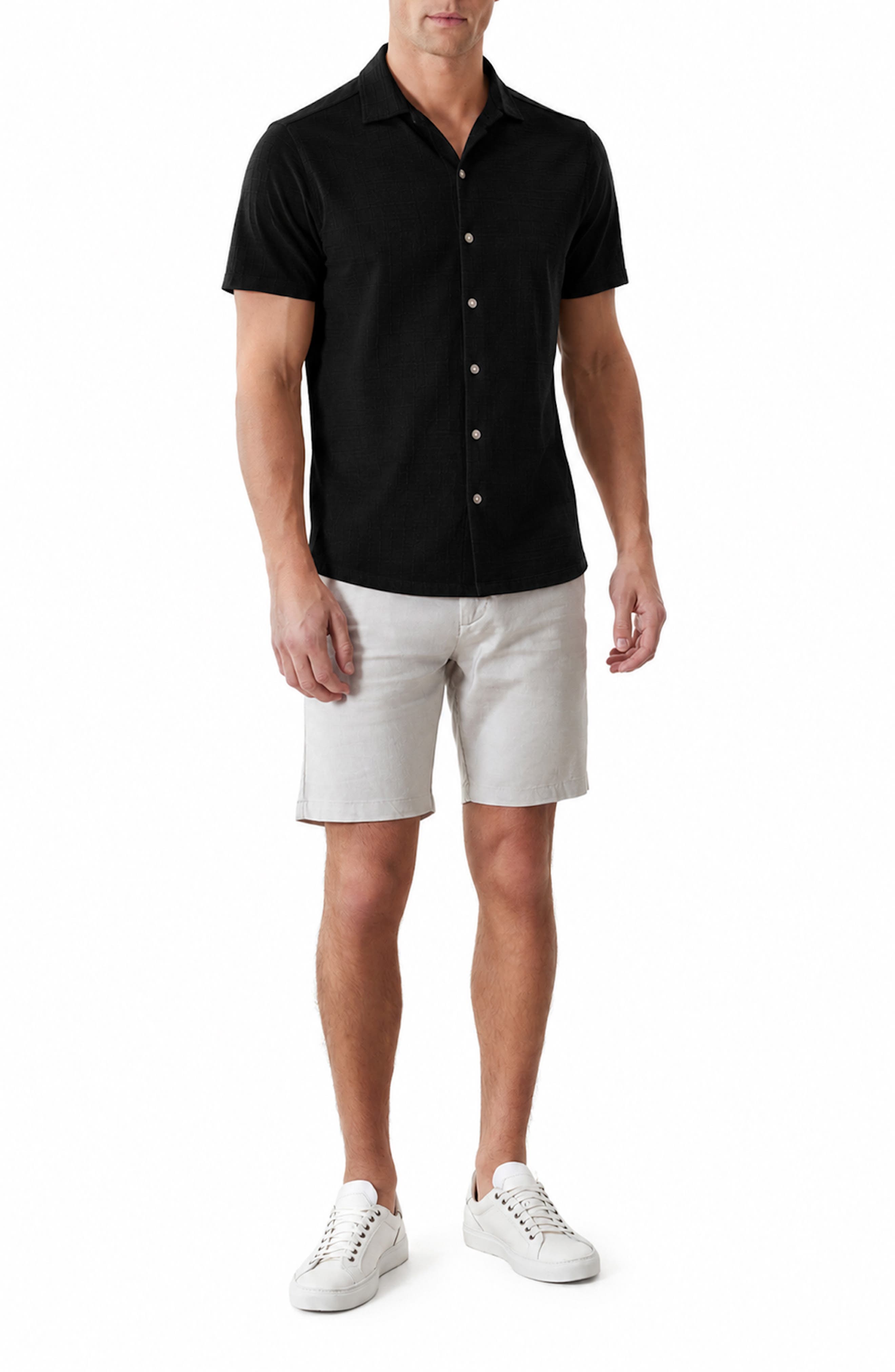 Мужские Robert Barakett Vaerik Textured Camp Shirt — фото 5
