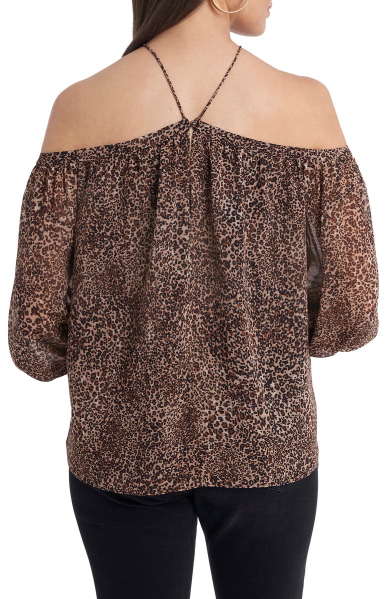 1.STATE Leopard Print Halter Neck Blouse, Alternate, color,