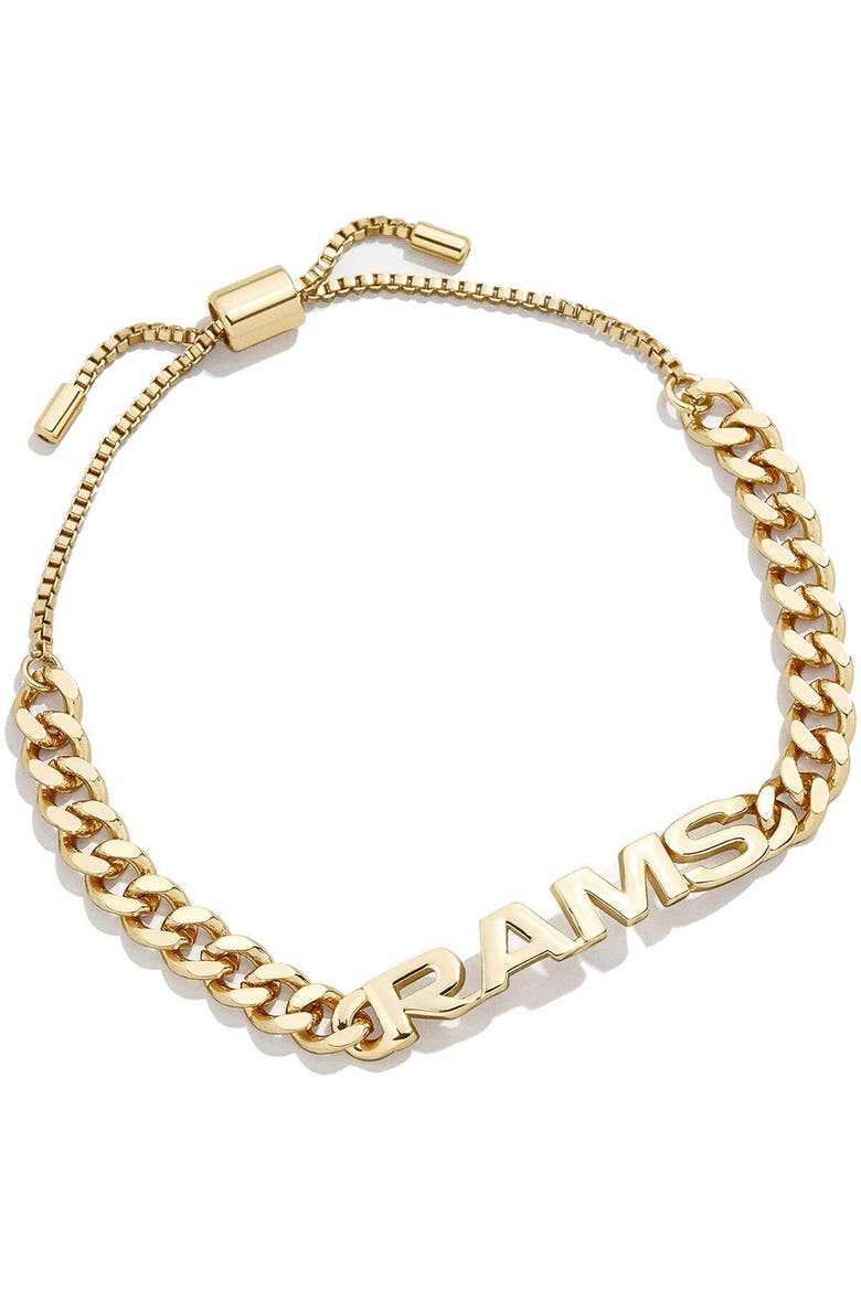 Gold Los Angeles Rams Chain Bracelet, Main, color, Gold