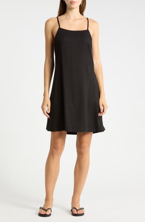 Linen Blend A-Line Dress