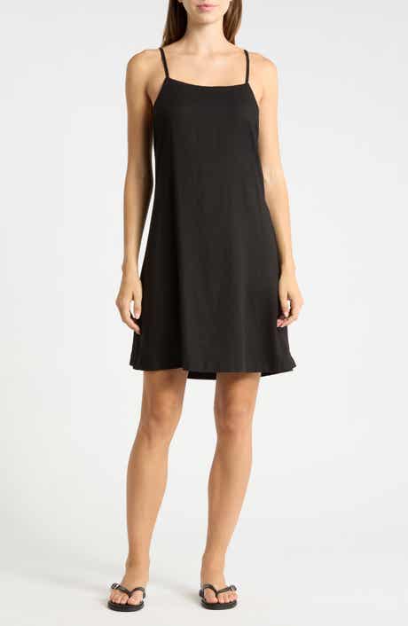 Linen Blend A-Line Dress