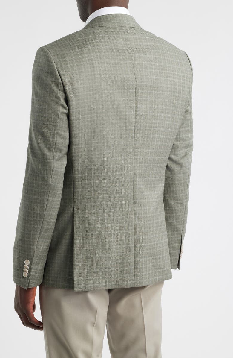 BOSS Hutson Plaid Wool Sport Coat, Alternate, color, Medium Green
