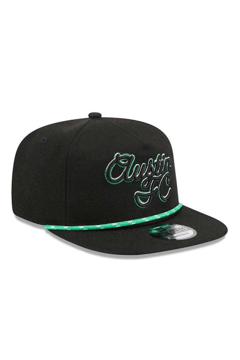 Men's New Era  Black Austin FC Script Golfer Adjustable Hat, Alternate, color, Black