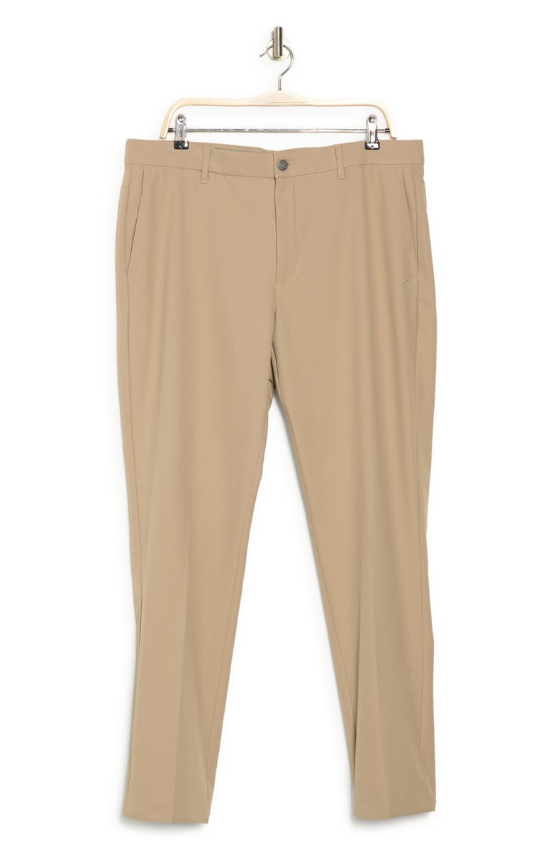 ORIGINAL PENGUIN GOLF Flat Front Solid Golf Pants, Main, color, Chinchilla