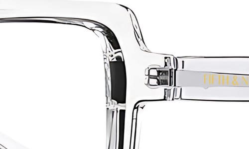 Fifth & Ninth Monroe 48mm Square Blue Light Blocking Glasses In White