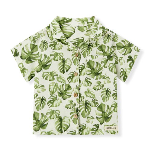 Milkbarn Linen Button-up Shirt And Shorts Set